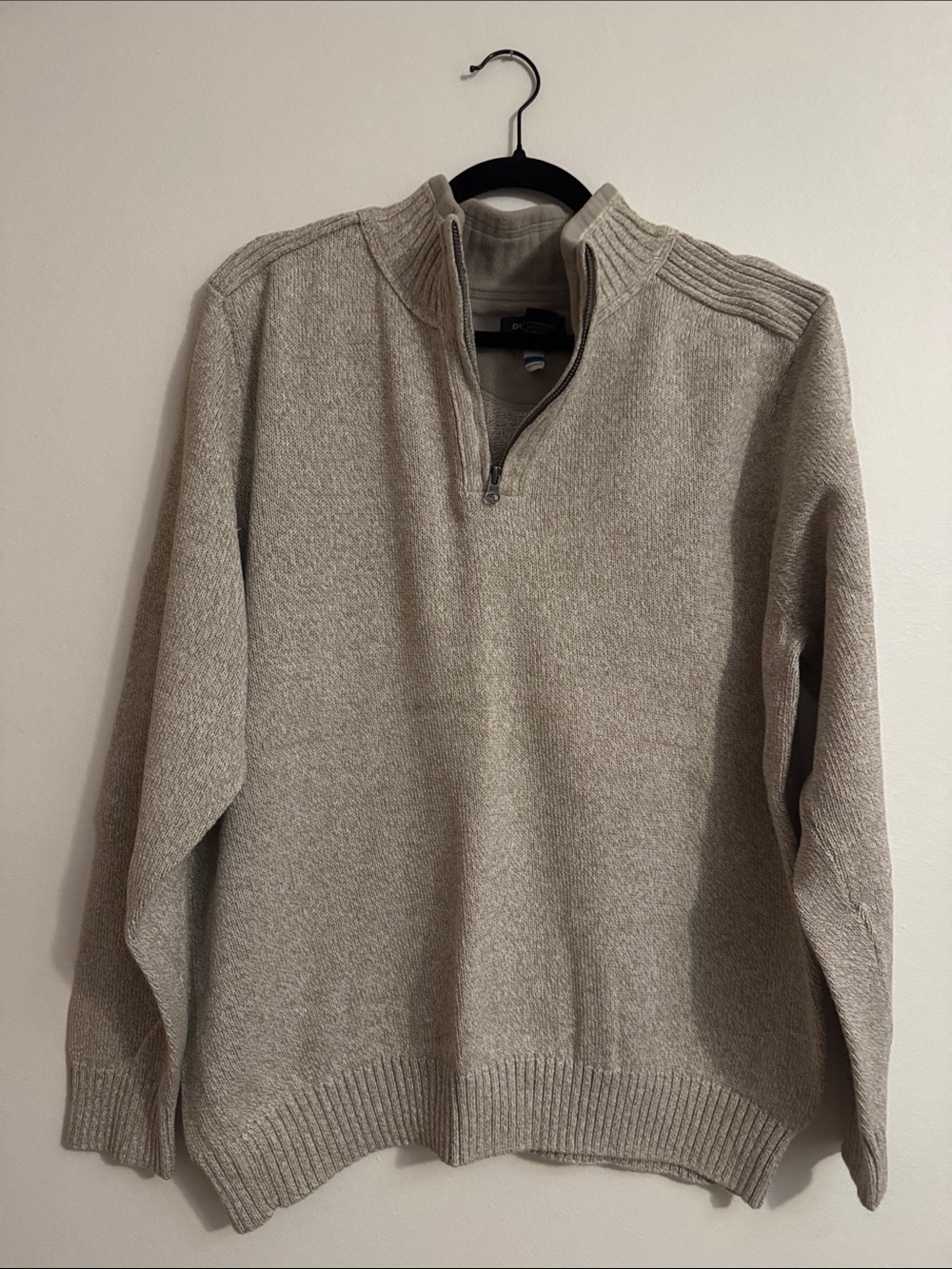 Dockers Men's Half-Zip Sweater in Light Beige